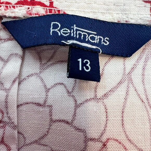 🌸Reitman's White Floral Sundress 100% Cotton Size 13 🌸 - Picture 7 of 11